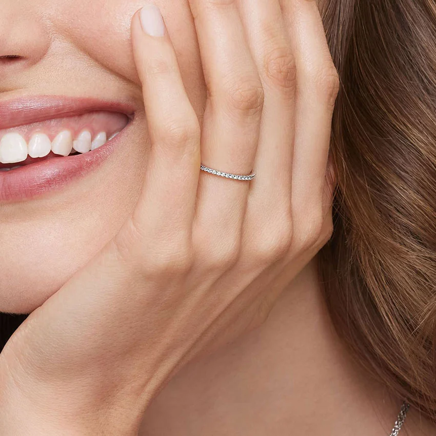 Aveline Three Quarter Coverage Lab Diamond Ring - Image 5