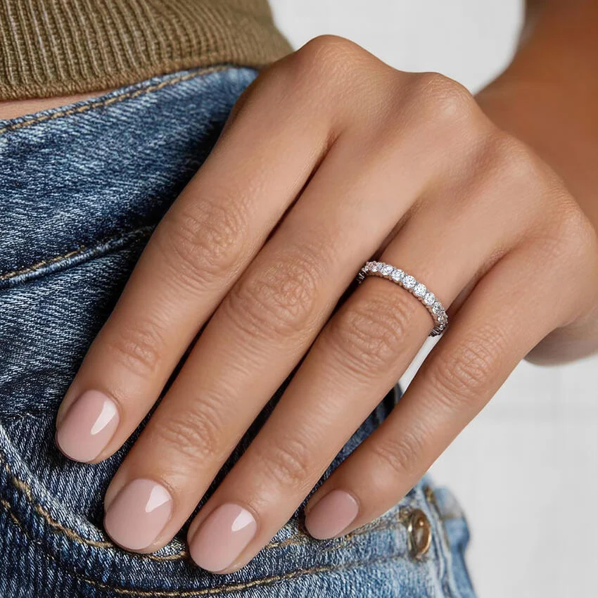 Alani Three Quarter Coverage Lab Diamond Ring - Image 4