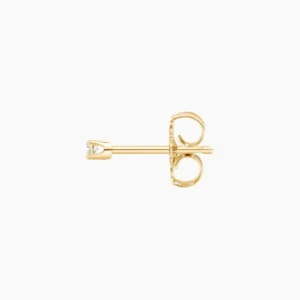 Single Diamond Stud Earring in 14K Yellow Gold