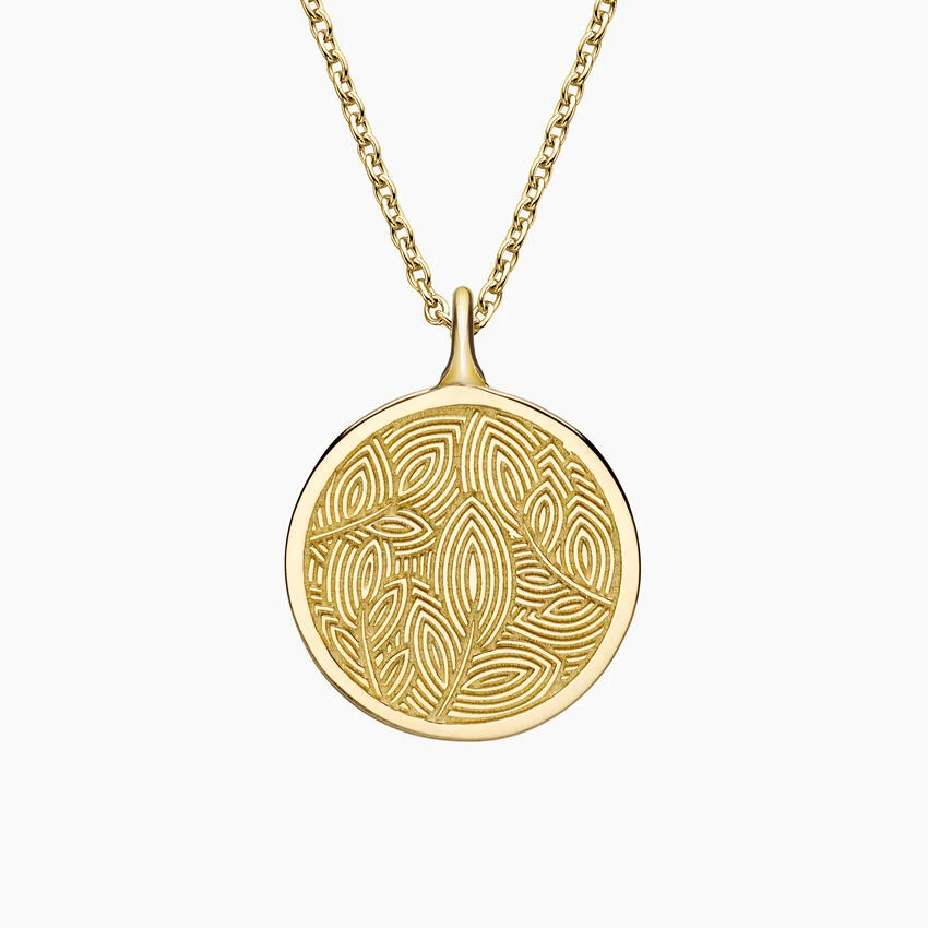 Jane Goodall Lab Diamond Peace Medallion Necklace (3/8 ct. tw.) in 14K Yellow Gold - Image 5