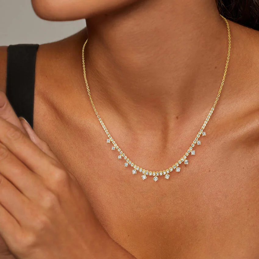 Celeste Diamond Necklace (1 7/8 ct. tw.) in 14K Yellow Gold - Image 4