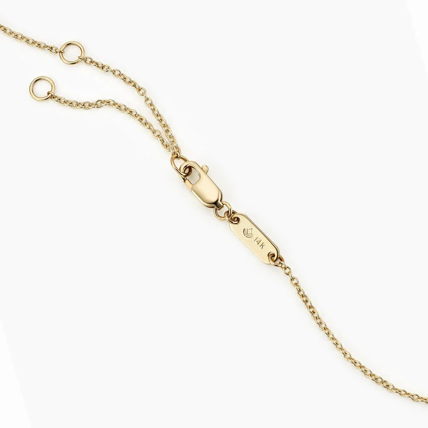Toi et Moi Necklace (1/8 ct. tw.) in 14K Yellow Gold - Image 2