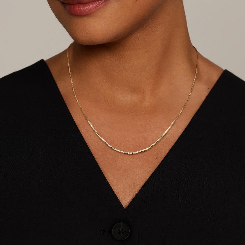 1/3 Coverage Petite Diamond Tennis Necklace (1 ct. tw.) - Image 5