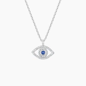 Evil Eye Sapphire and Diamond Pendant
