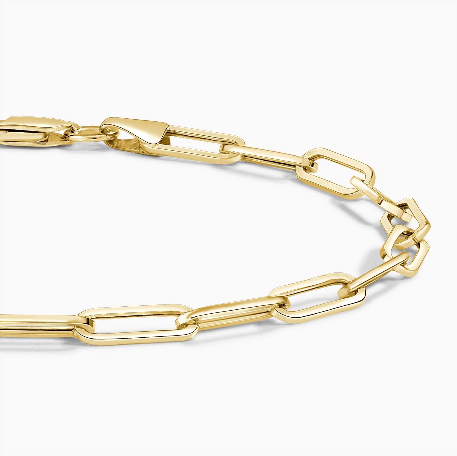 The Trendsetter Herringbone and Paperclip Chain Bracelet Set in 14K Yellow Gold - Image 4