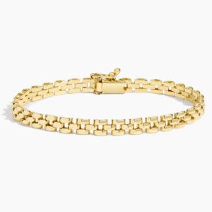 Jesse 6.5 in. Panther Link Chain Bracelet in 14K Yellow Gold