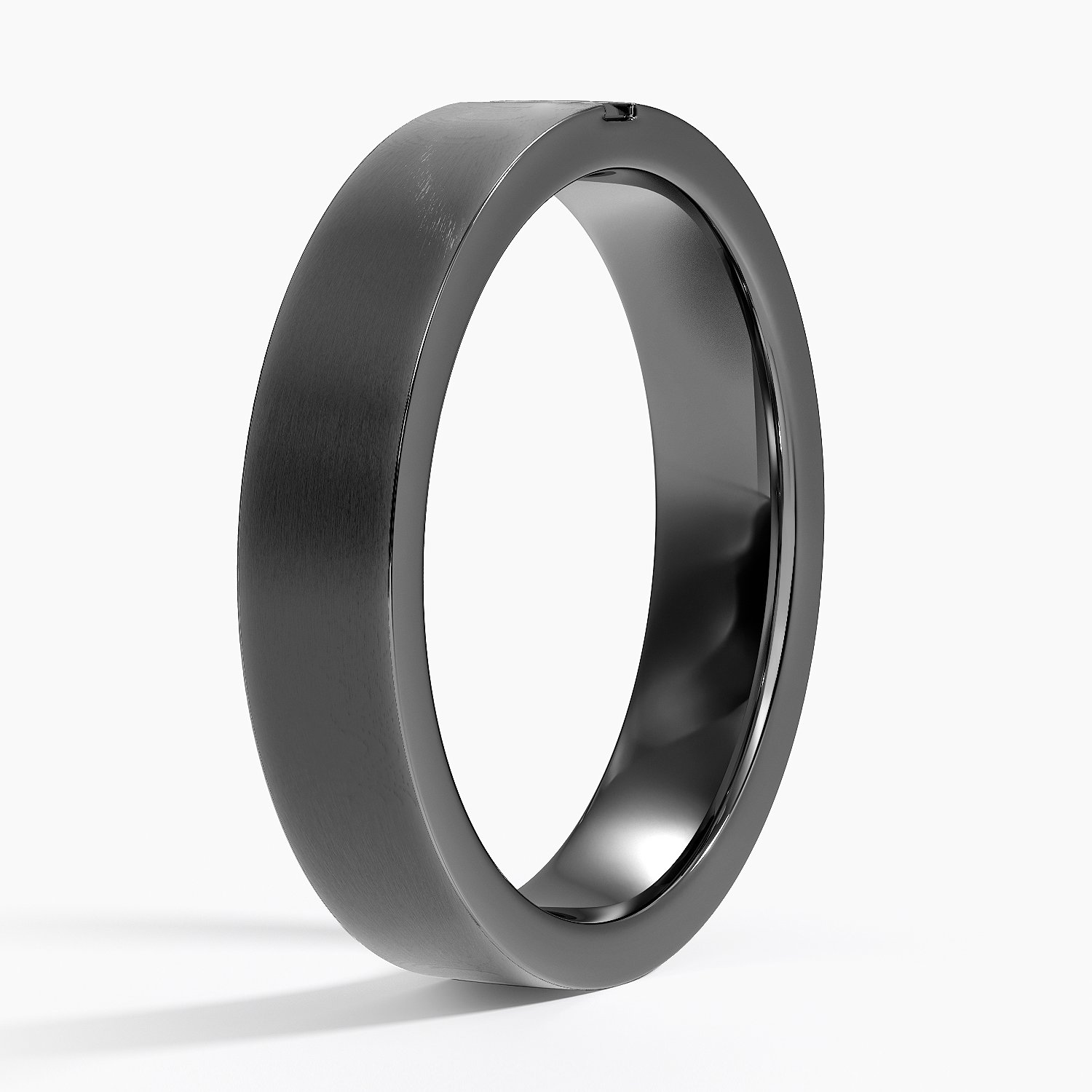 Apollo 4.5mm Black Diamond Tantalum Wedding Ring - Image 2