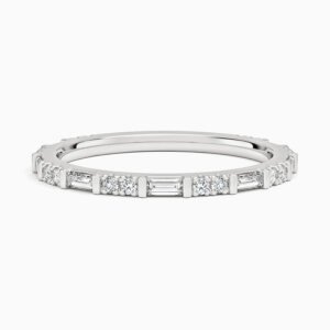 Luz Baguette and Round Diamond Ring