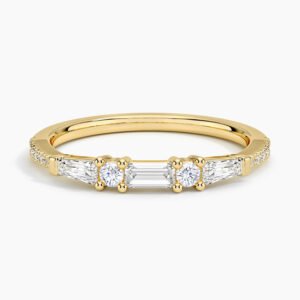 Aneesa Baguette and Round Diamond Ring