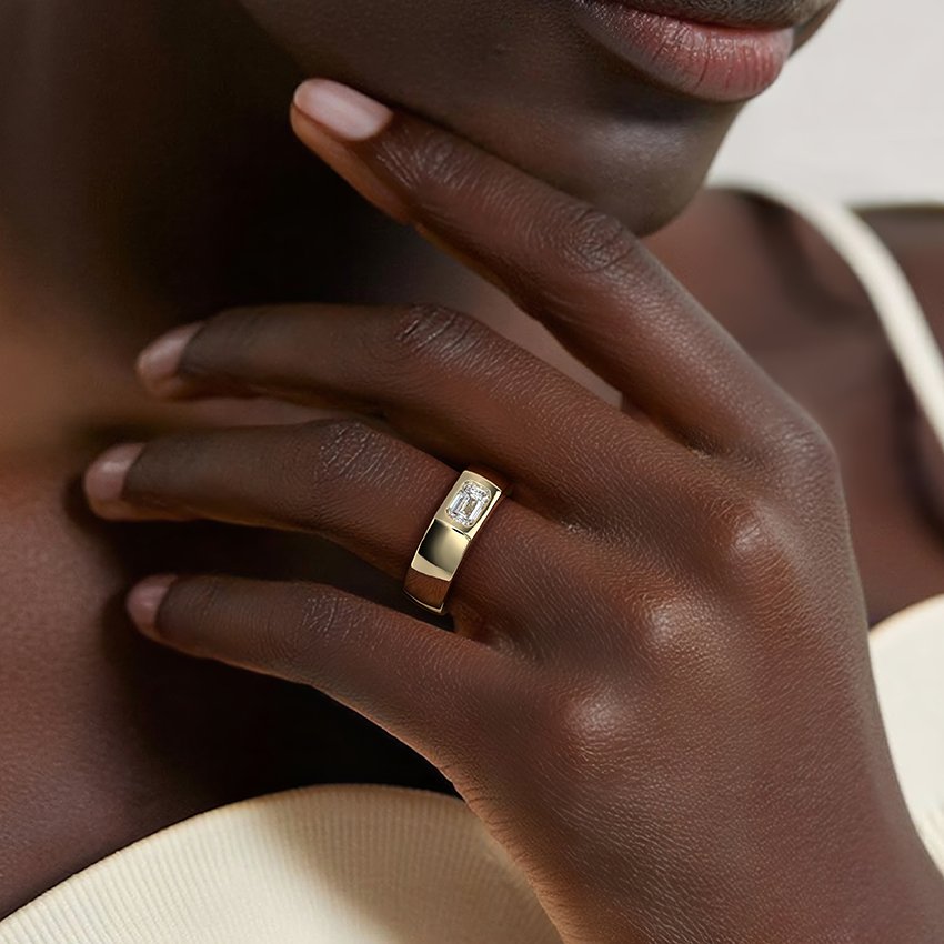 Zola Lab Diamond Cigar Diamond Ring - Image 4