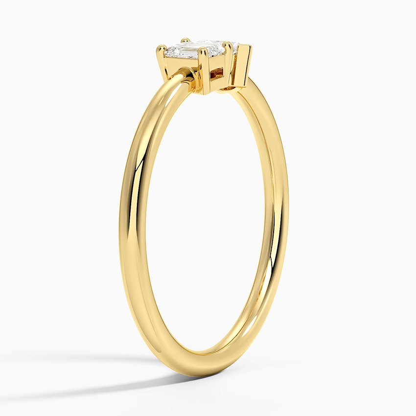 Emerald and Heart-Shaped Diamond Toi et Moi Ring (1/3 ct. tw.) - Image 3