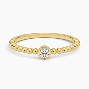 Lab Diamond Bubble Solitaire Diamond Ring